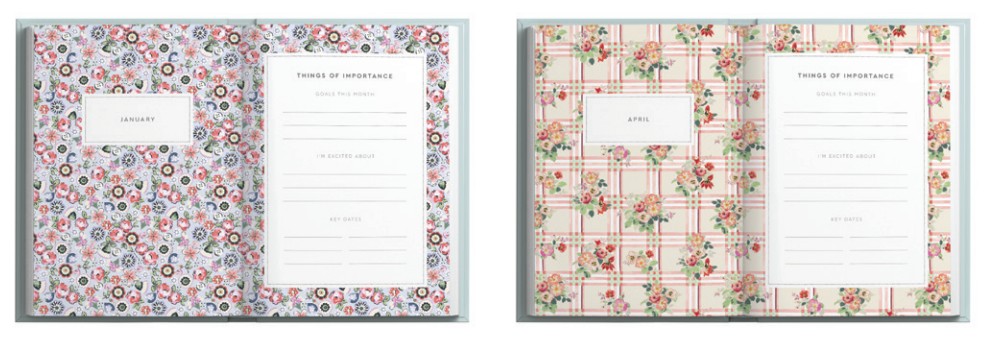 Cath Kidston A6 Soft Cover Diary-Bee and Flowers
