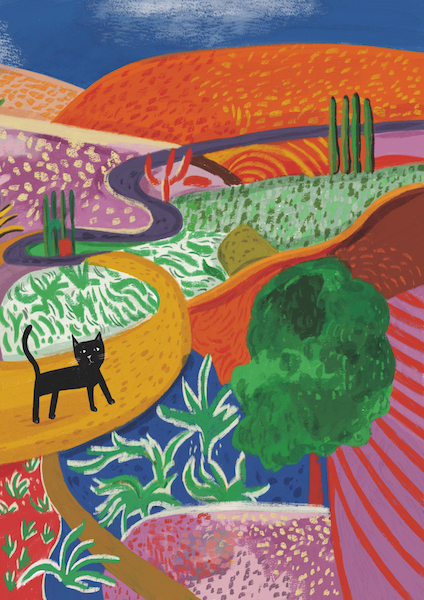 Card-Hockney Cat