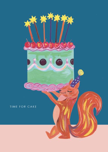 Card-Squirrel and Cake