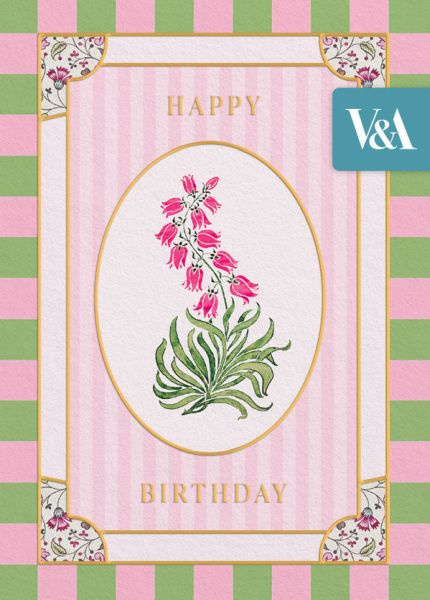 Foil Card-Pink Campanula