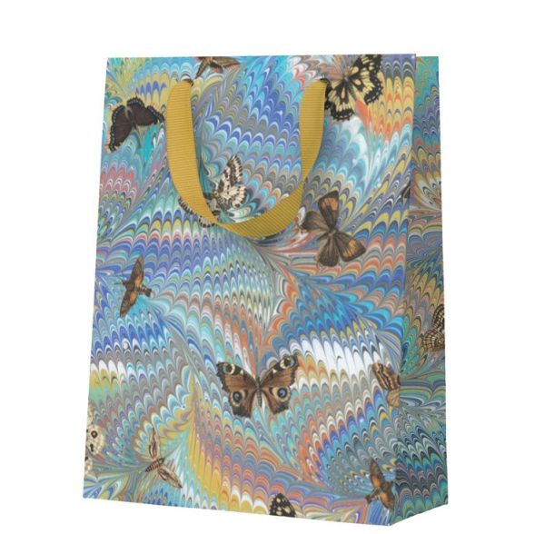Gift Bag Medium-Marble Butterflies