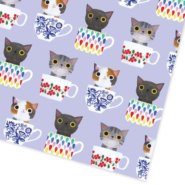 Wrap-Tea Cup Cats
