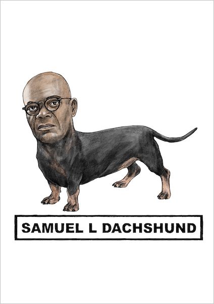 Card-Samuel L Dachshund