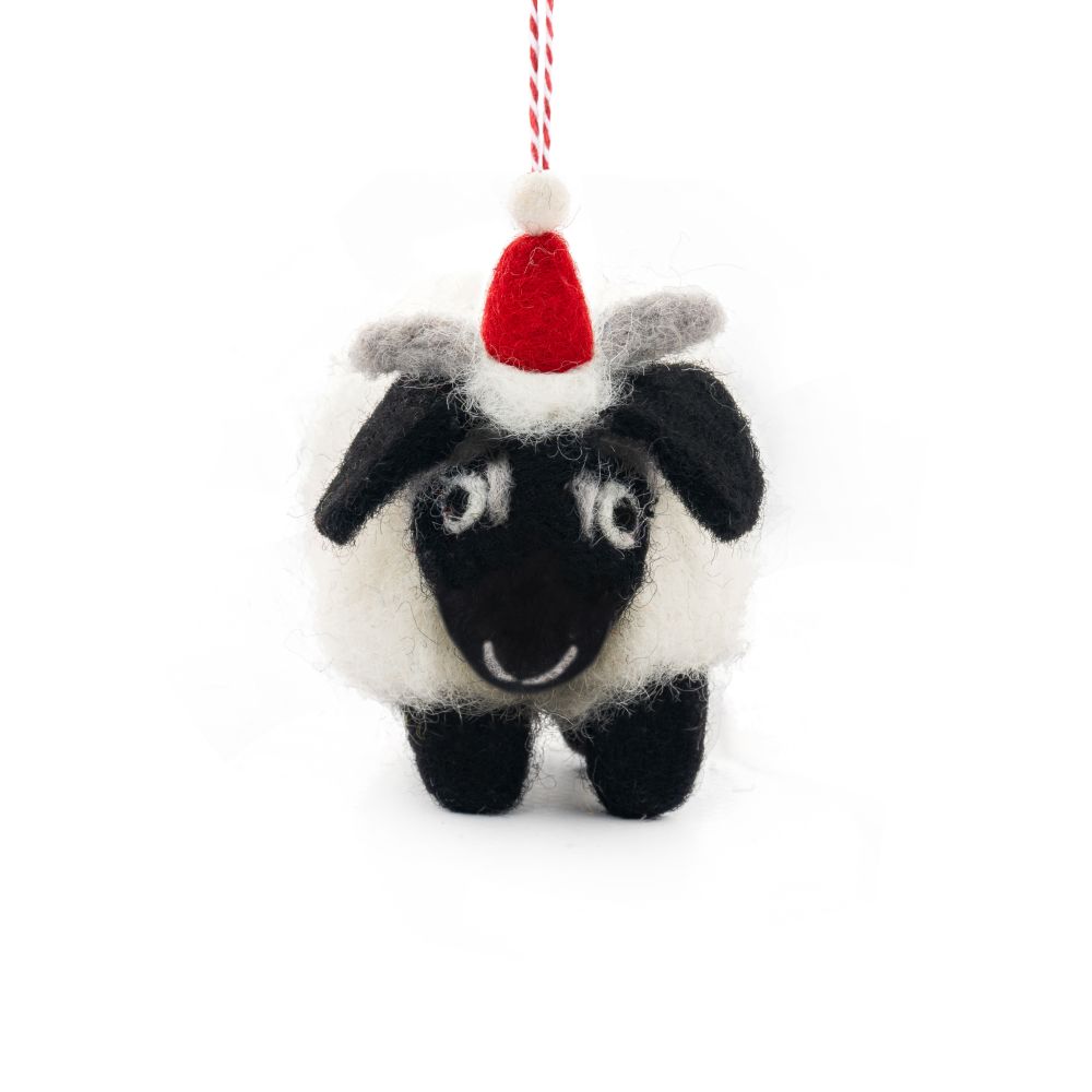 Decoration-Felt Sheep Black