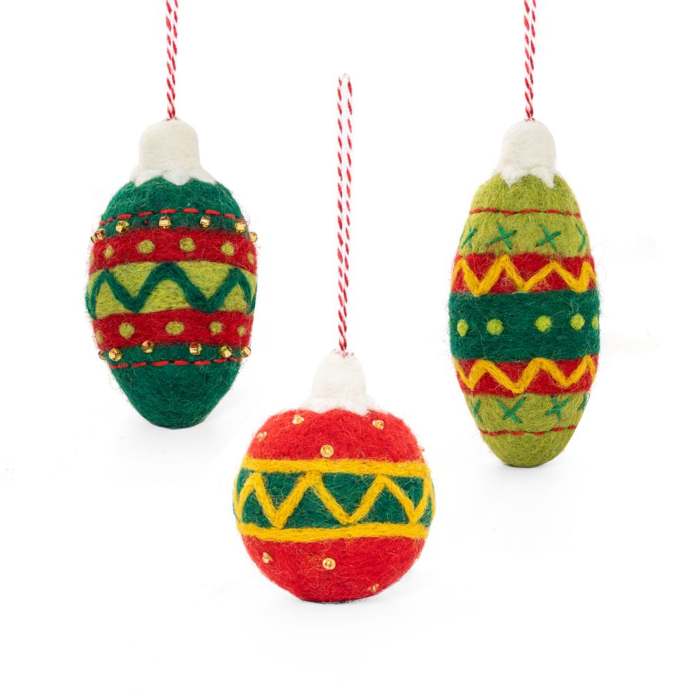 Charity Decoration Set-Felt Bauble Shapes