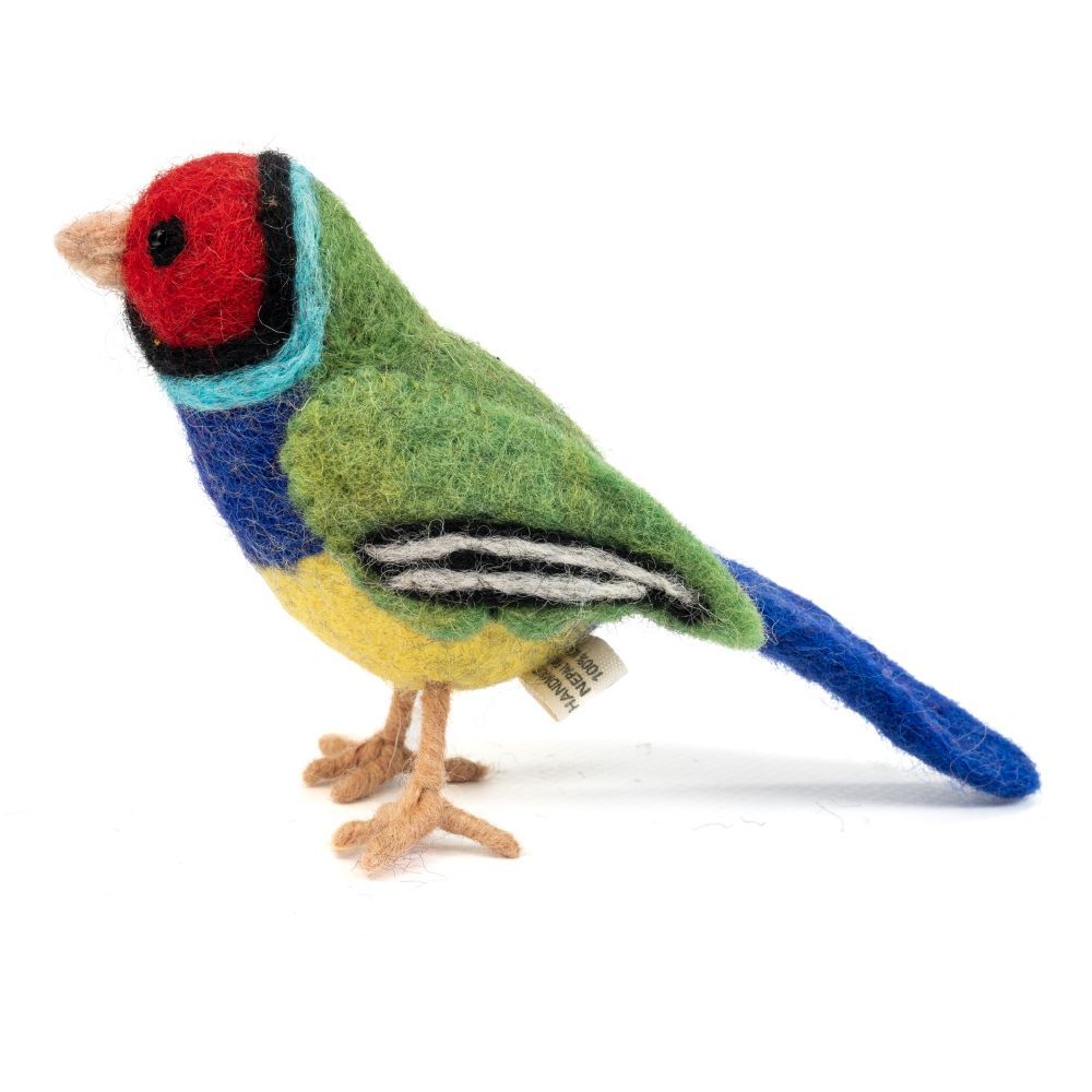 Handmade Felt Gouldian Finch