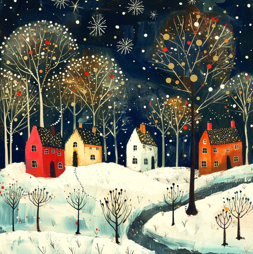 Card Pack of 6-Evening Shimmer