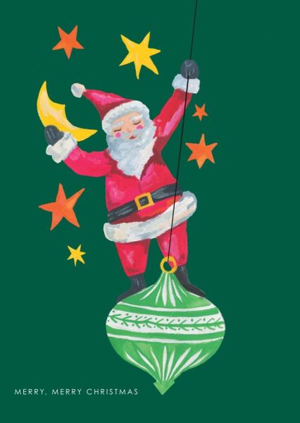 Card-Santa On Bauble