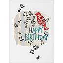 Laser Cut Card-Bird and Musical Notes