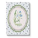 A5 Textured Soft Cover Notebook-Blue & Cream Roots Vignette