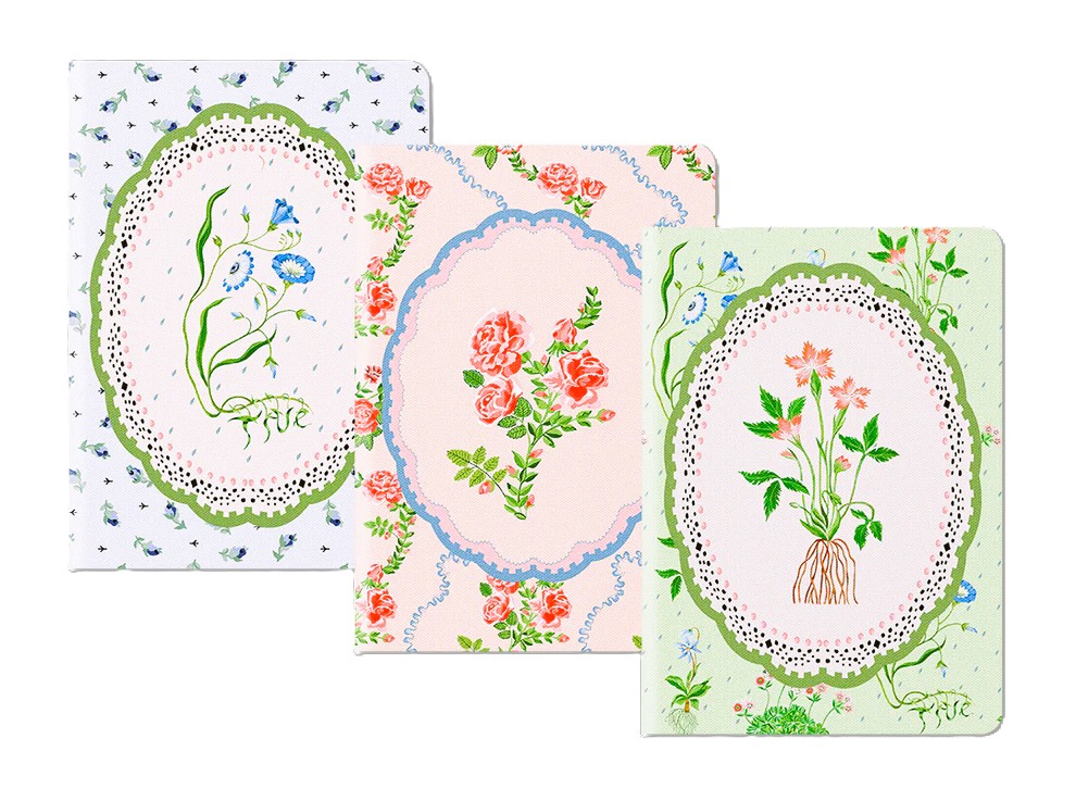 Medium Notebook Set-Floral Vignette