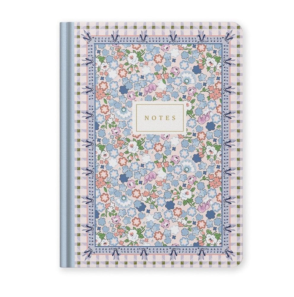 B6 Premium Hard Cover Notebook-Cream Dreamy Ditsy Check
