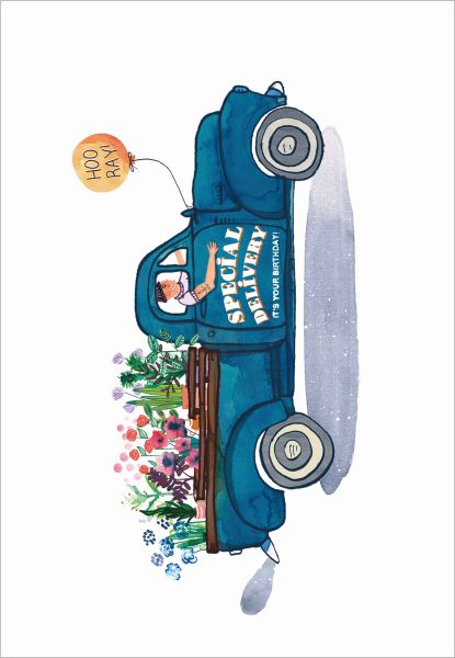 Card-Special Bday Delivery Truck