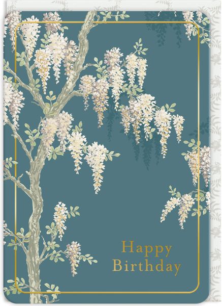 Laura Ashley Foil Card-Wisteria Garden