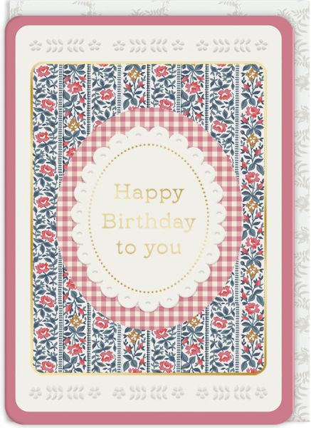 Laura Ashley Foil Card-Talon Stripe