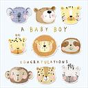 Foil Card-Baby Boy Congratulations