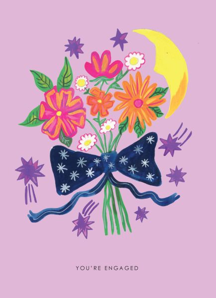 Card-Flowers and Bow