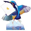 3D Card-Bird Kingfisher