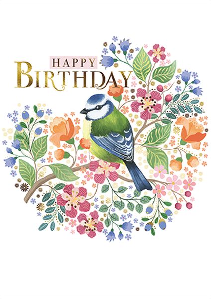 Foil Card-Blue Tit on a Branch