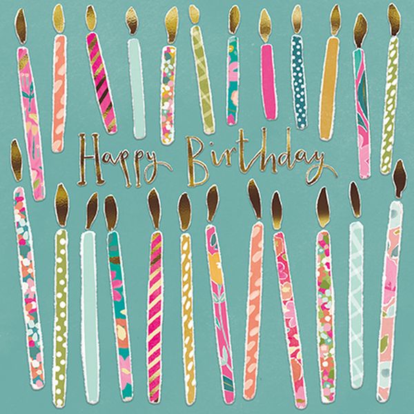 Foil Card-Patterned Candles