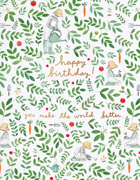 Foil Card-Gardener Birthday
