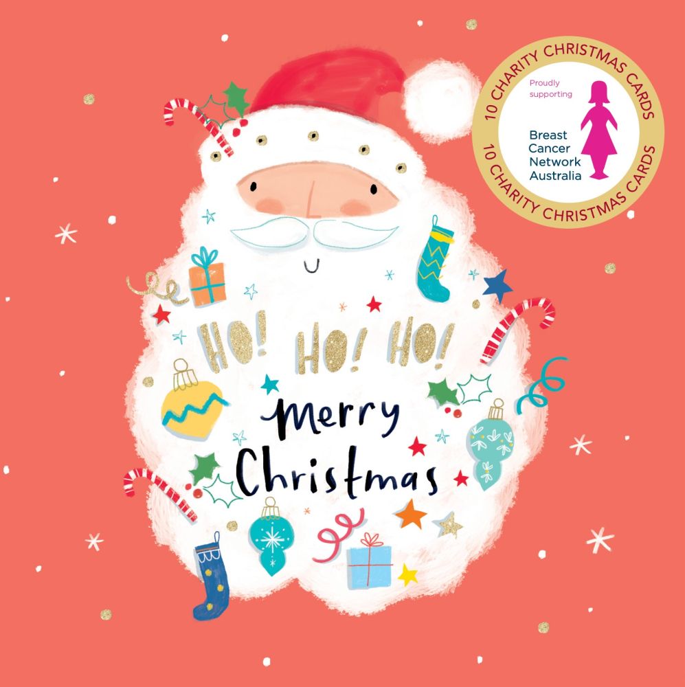 Christmas Card Wallet-BCNA-Ho Ho Ho Santa