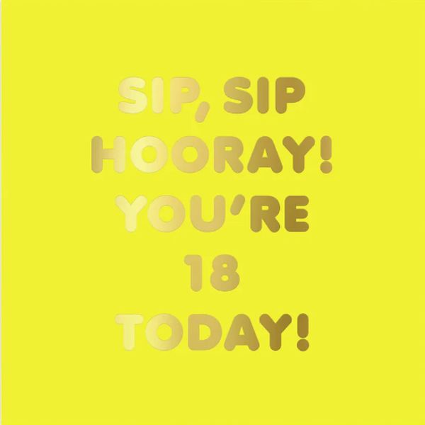 Foil Card-18 Sip Sip Hooray