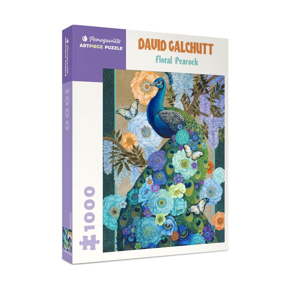 1000-Piece Jigsaw Puzzle-Galchutt-Floral Peacock