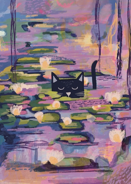 Card-Claws Monet Waterlilies