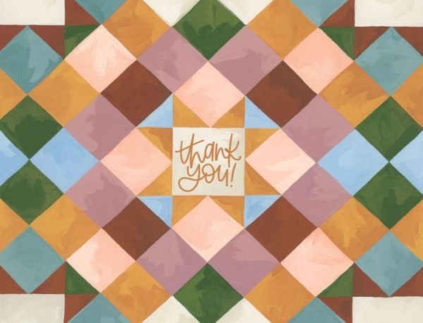 Card-Cozy Quilt Thank You