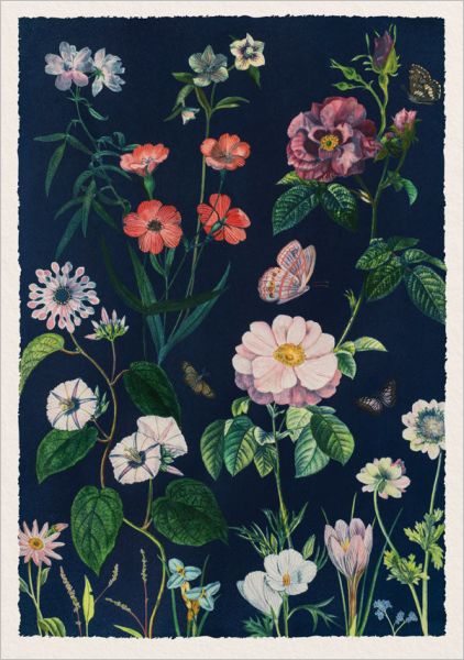 Foil Card-Roses and Wildflowers