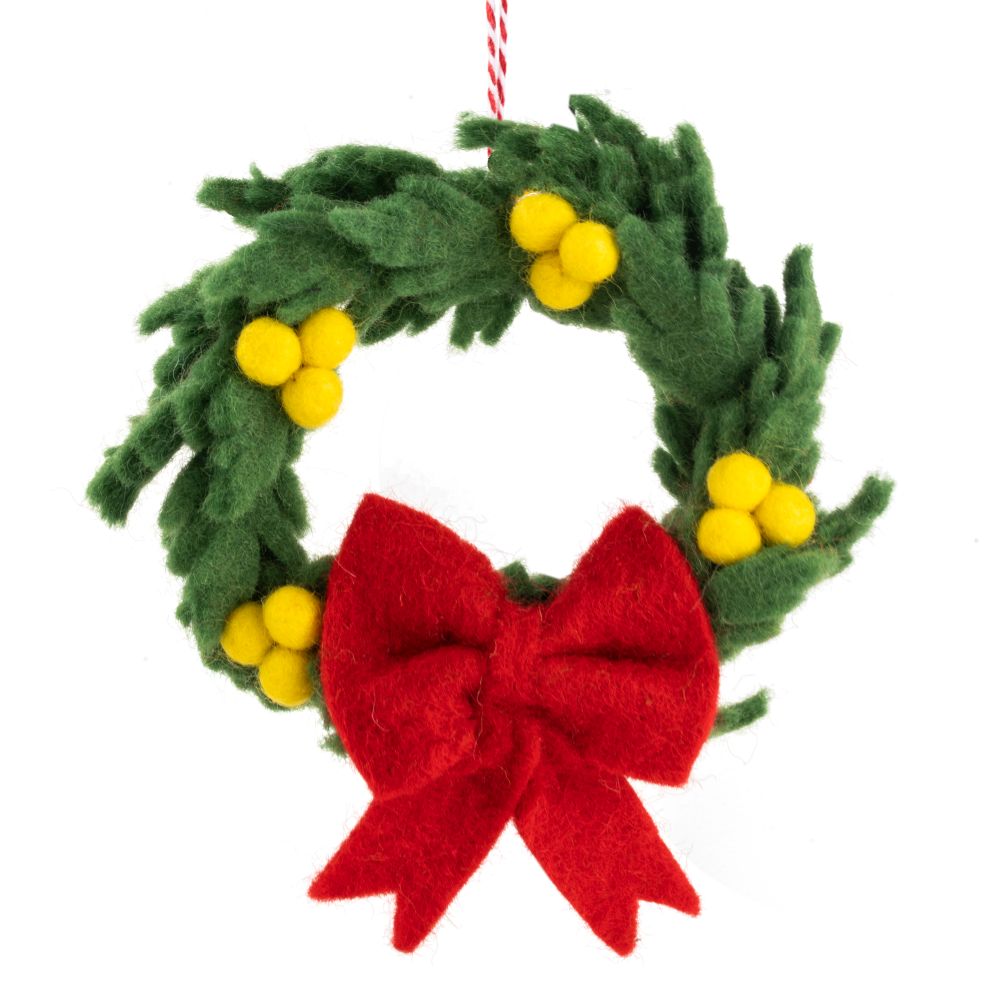 Decoration-Felt-Wreath wattle