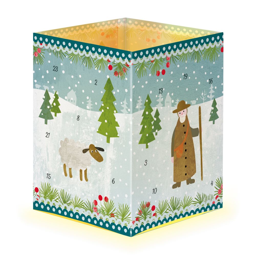 Advent Cal-Card-Tealight Countryside