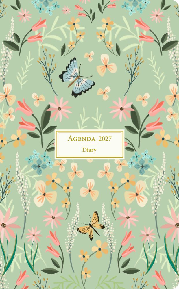 Aquarupella 13x21 Weekly Diary-Flowers and Butterflies