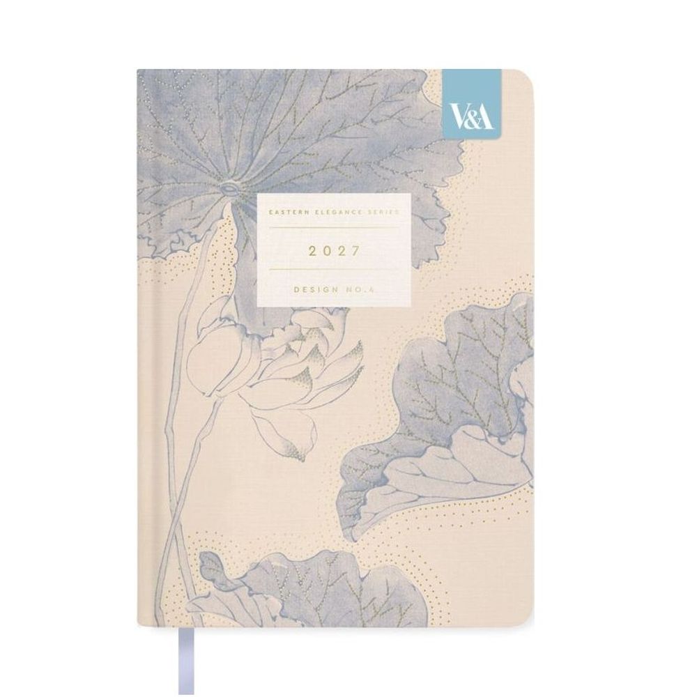 V&A A5 Hard Cover Diary-Water Lillies