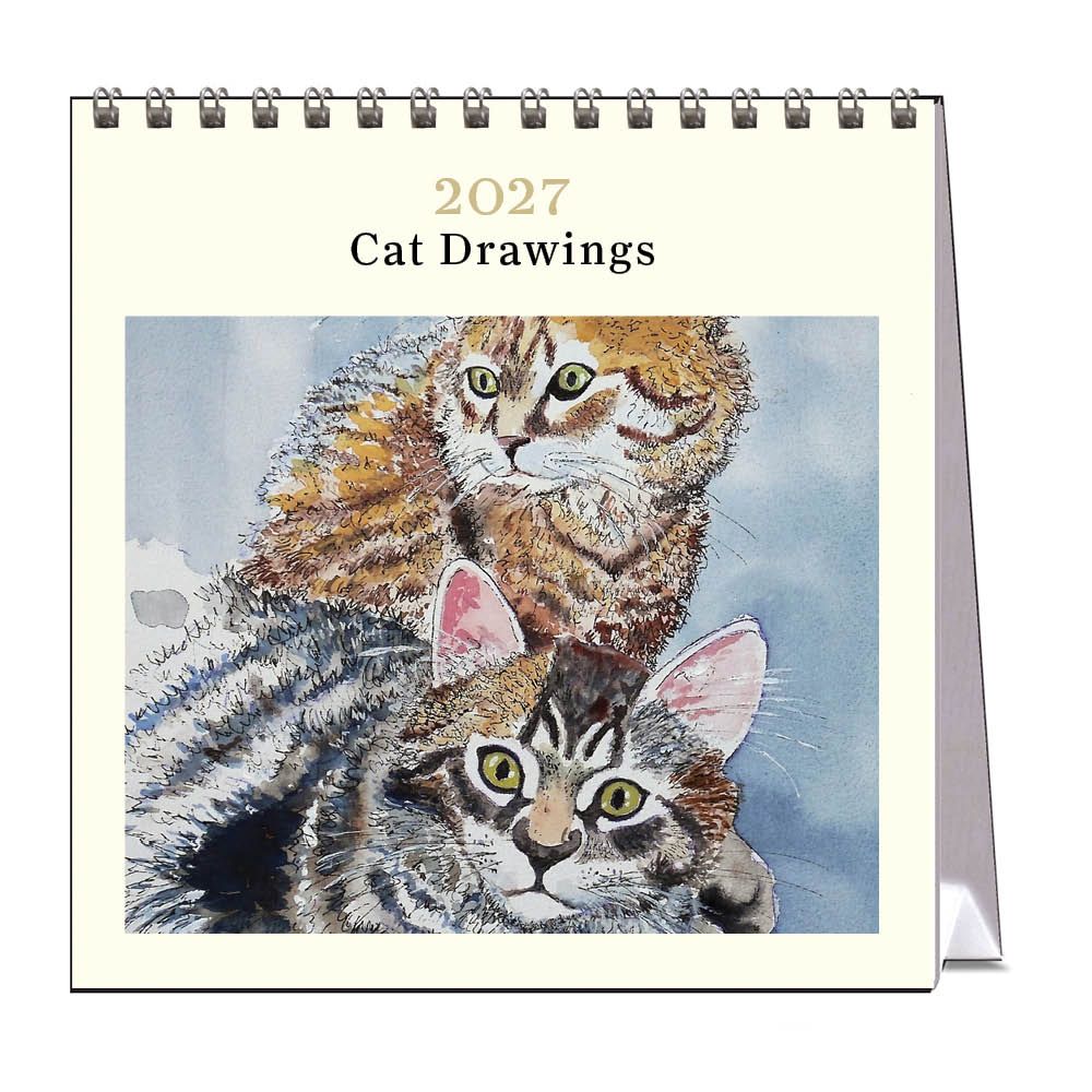 Vevoke Desk Calendar-Cat Drawings