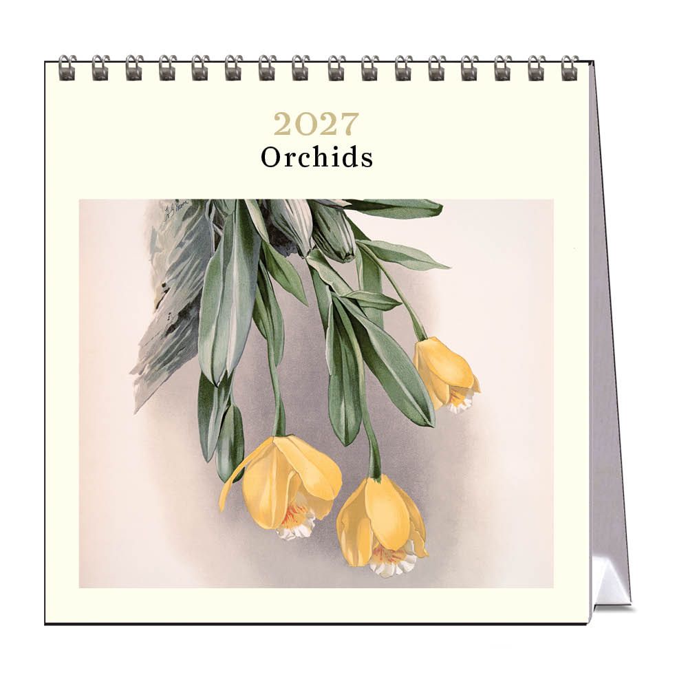 Vevoke Desk Calendar-Orchids