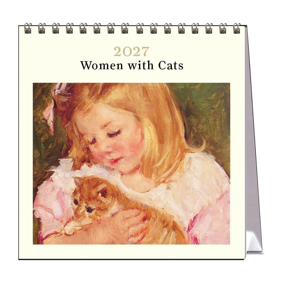 Vevoke Desk Calendar-Women with Cats