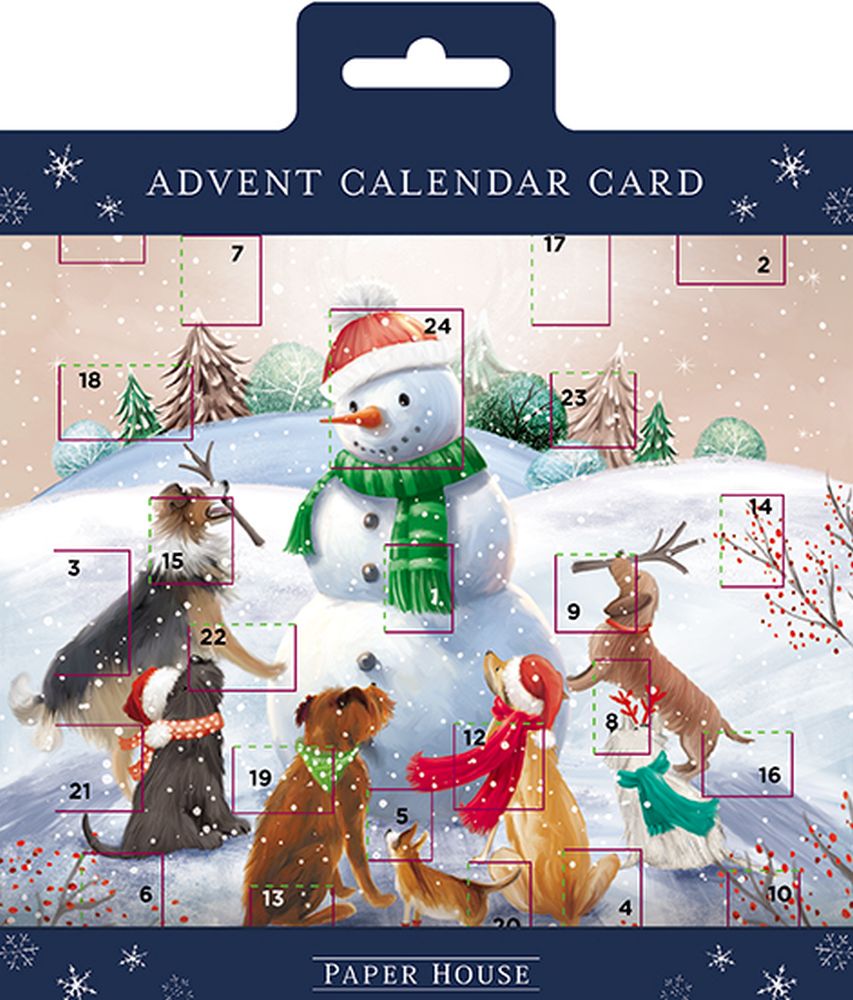 Advent Cal Card-Around the Snowman