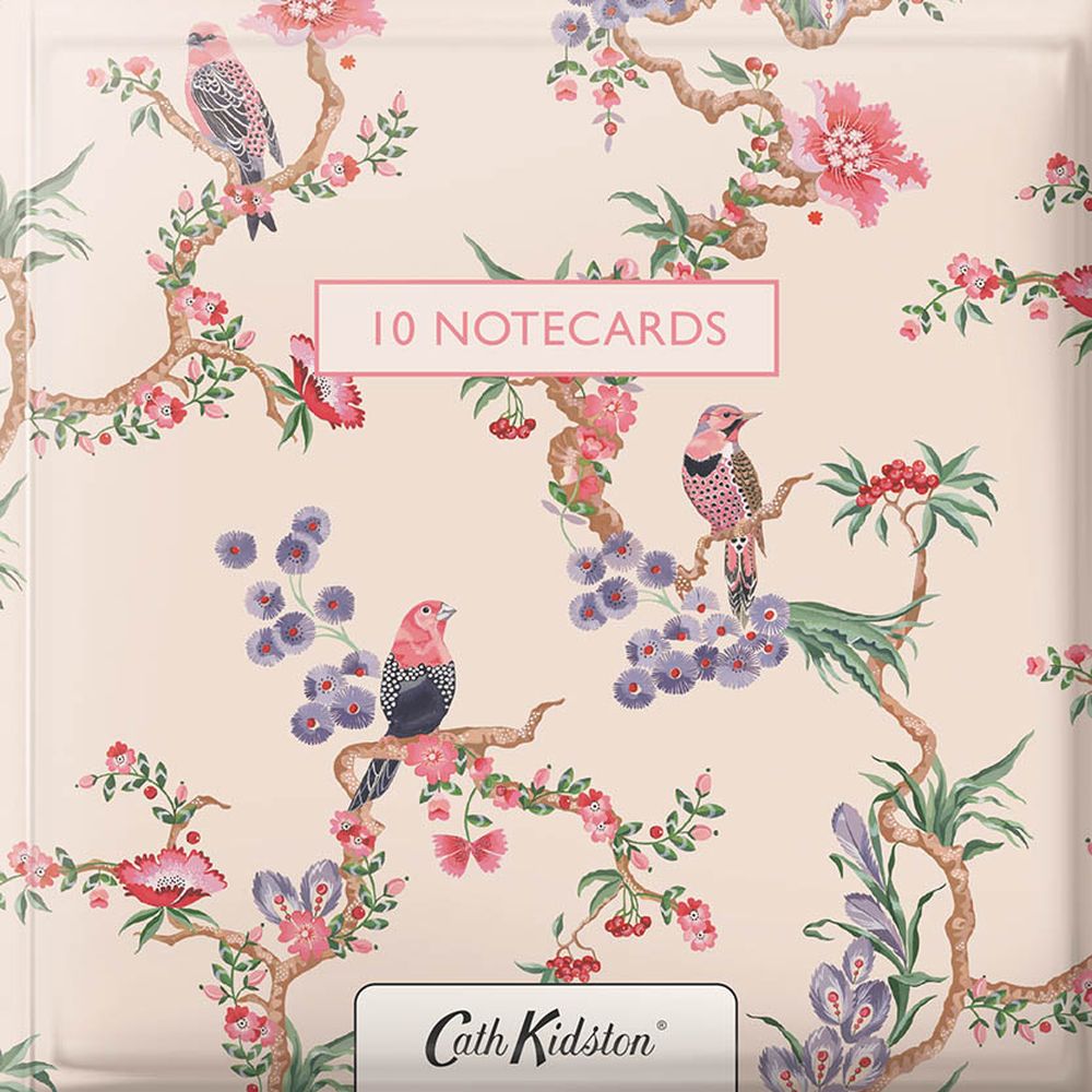 Notecard Wallet-Birds and Roses