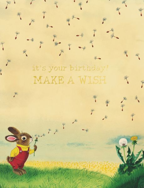 Card-Bunny And Dandelion
