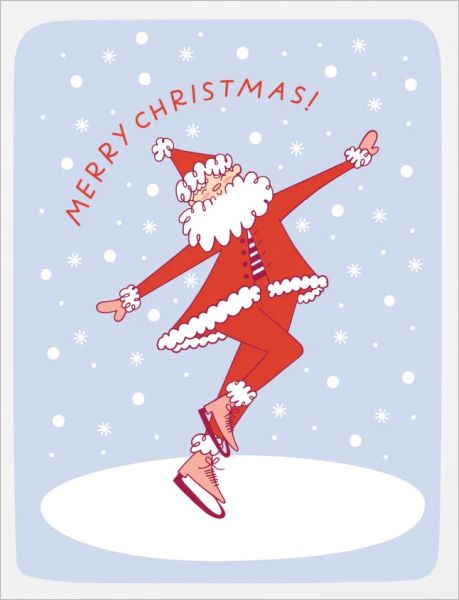 Card-Skating Santa