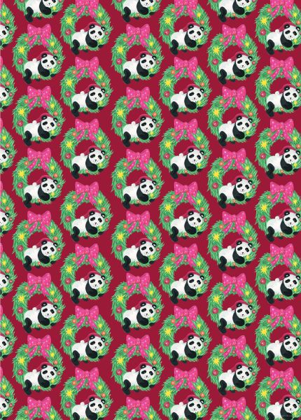 Wrap-Panda Wreath