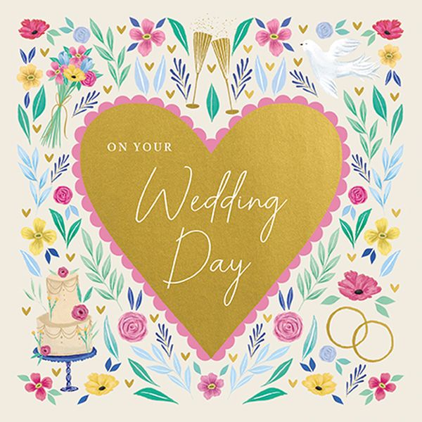 Foil Card- Wedding Day Heart