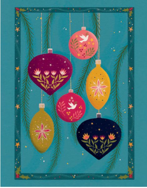 Card Pack of 6-Baubles