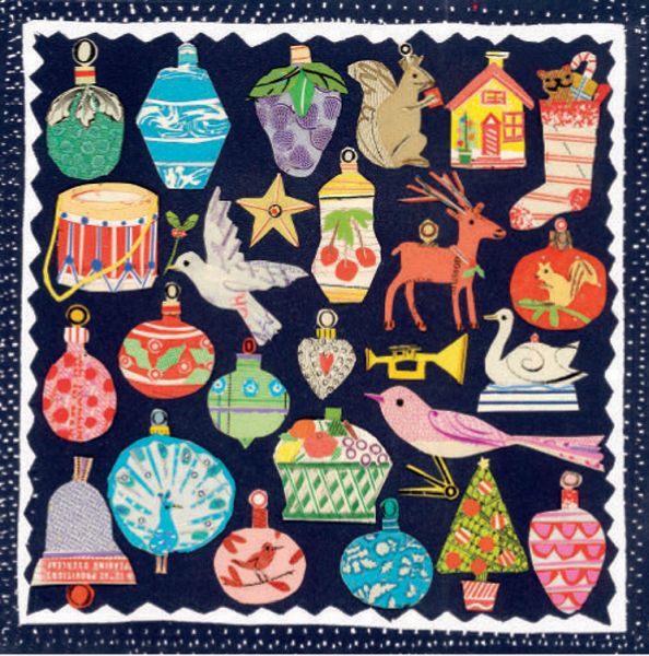 Card Pack of 6-Festive Decorations 