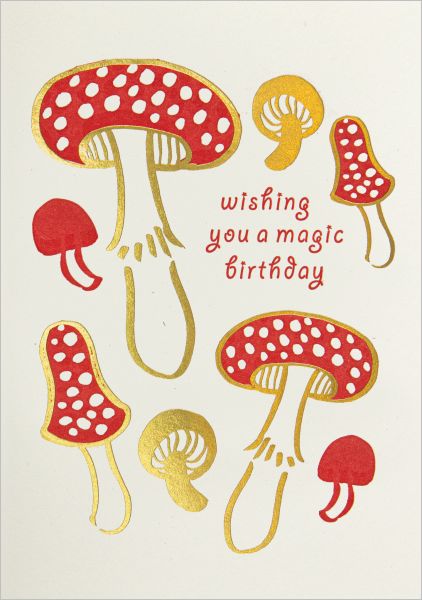Mini Card-Magical Birthday Mushrooms