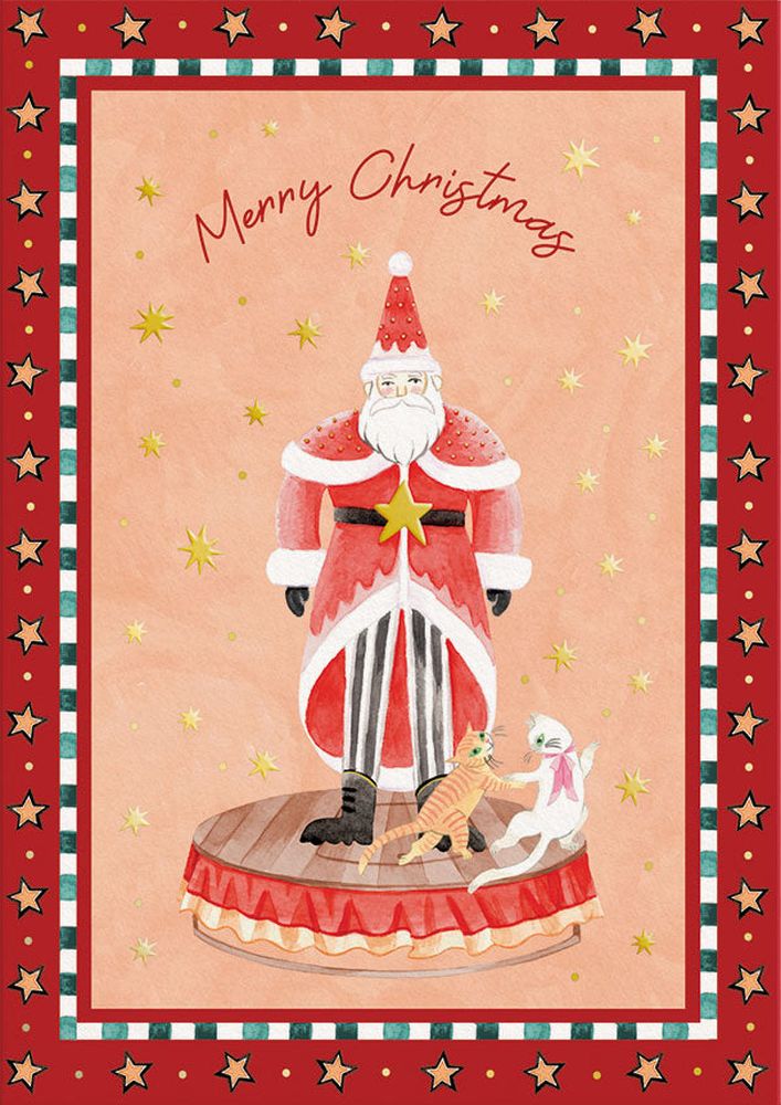 Foil Card-Nutcracker Santa