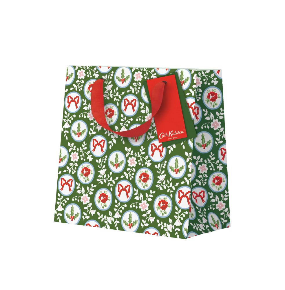 Gift Bag Small-Holly and Roses