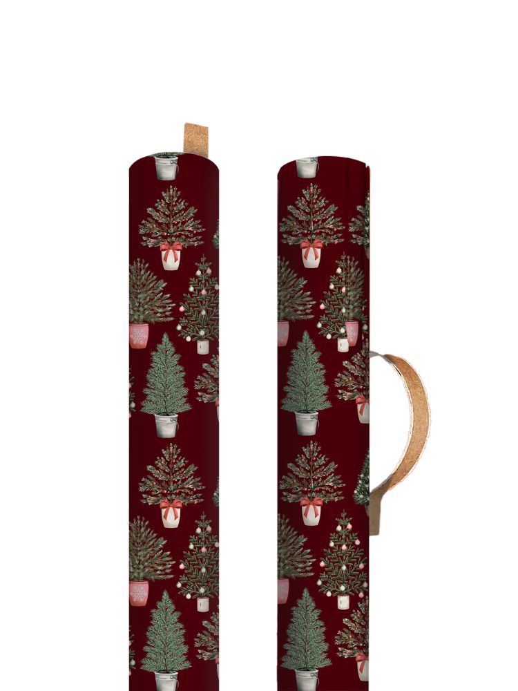 Roll Wrap-Decorated Trees